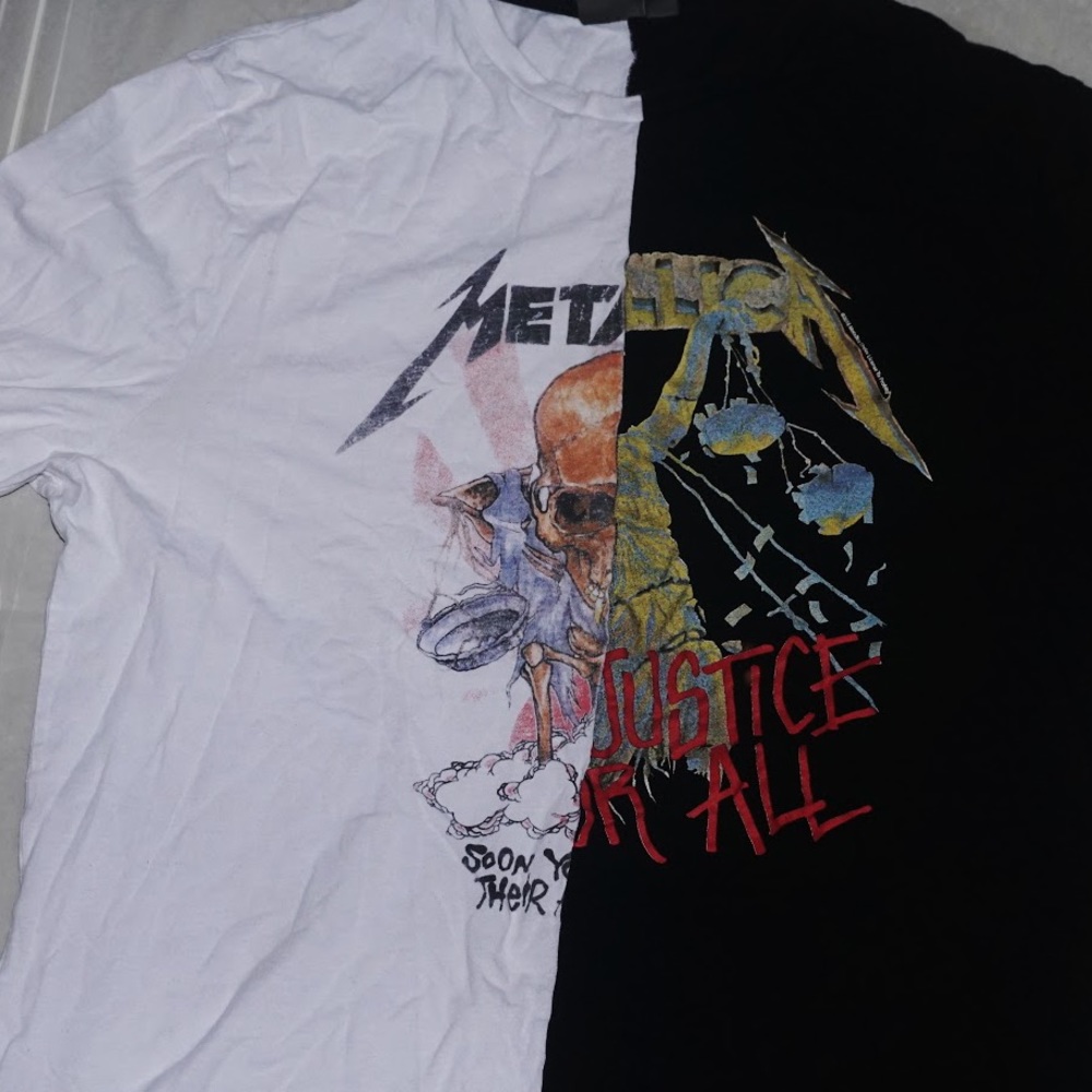 Two tone distressed Metallica tee